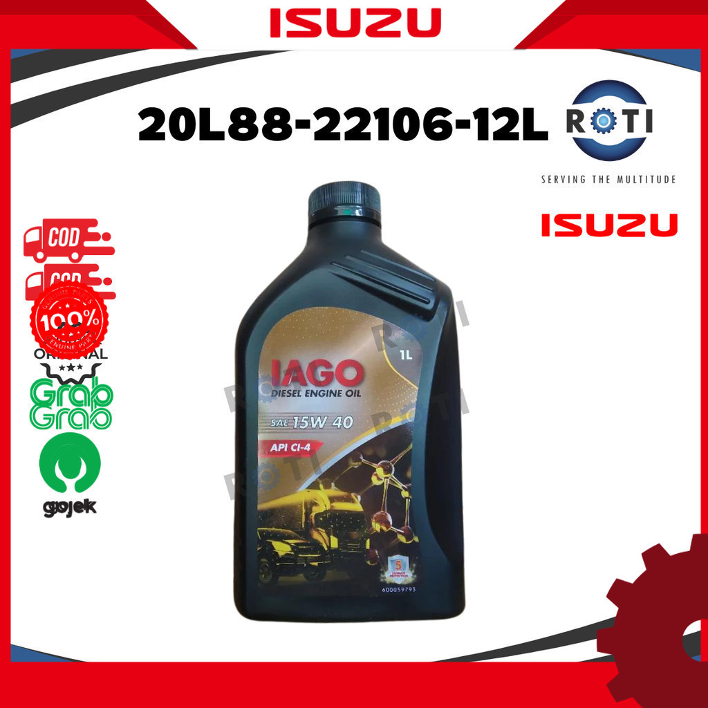ISUZU IAGO OLI MESIN DIESEL 15W-40 CI-4(12x1L) ORIGINAL