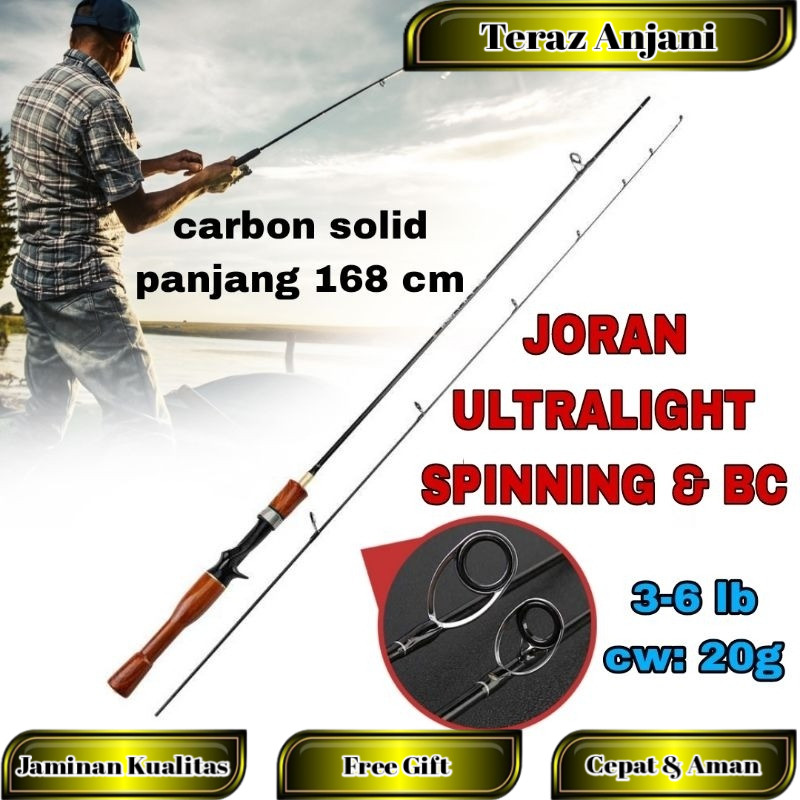 OBei JORAN CASTING SPINNING ULTRALIHGT 168cm 2-6Lb JORAN PANCING UL JORAN SPINNING JORAN SAMBUNG 2 J