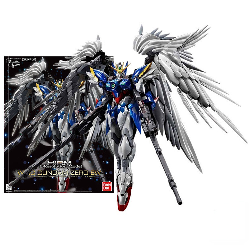 Bandai Genuine Gundam Model Kit Anime Figure HIRM 1/100 Wing Zero EW Collection Gunpla Anime Action 