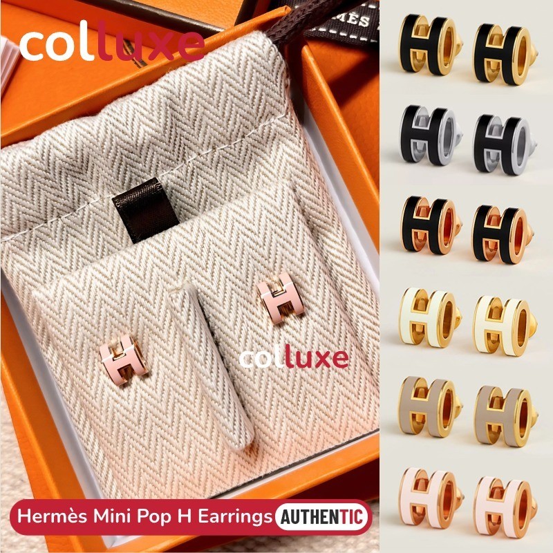 Menyediakan resi Hermès Mini Pop H Earrings Anting telinga Hermes Multi warna Hermes
