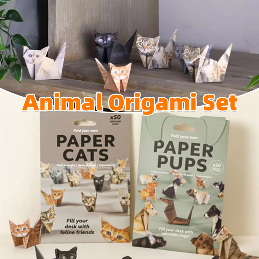 1 kotak Buku Origami/Origami Kartun Hewan/Hewan Mainan /Mainan Pendidikan