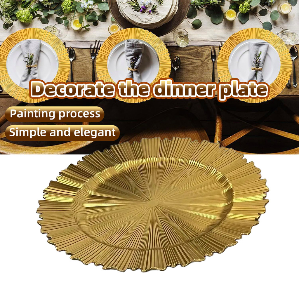 33CM Piring hias Turki Hiasan yang luar biasa untuk pengaturan meja pesta ulang tahun Piring pajanga