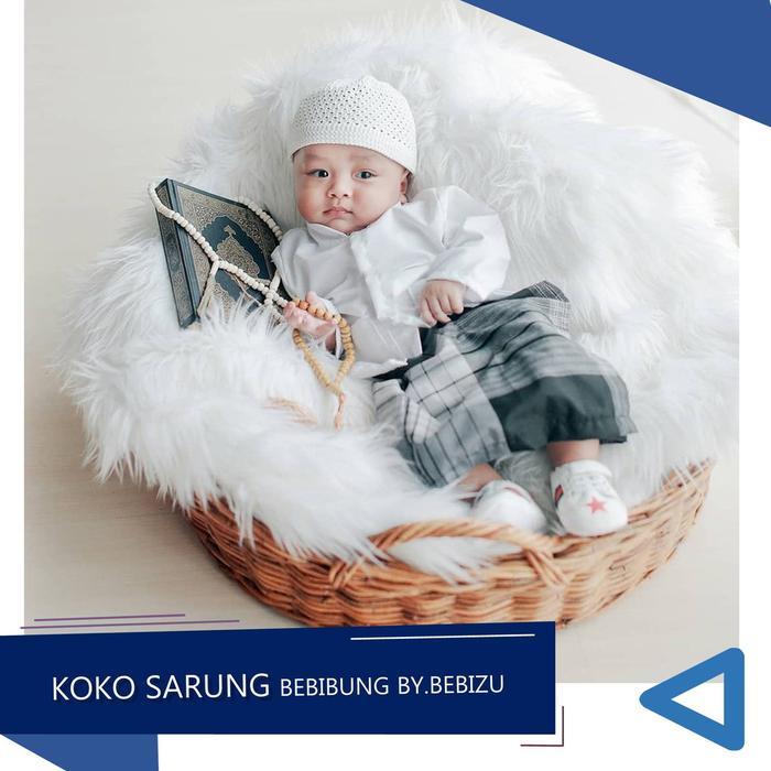 SARKOCI BAJU KOKO BAYI PUTIH SARUNG KOKOBAYI KOKOANAK SETELAN BAYI ANAK NEWBORN AQIQAHBEBIBUNG BY BE