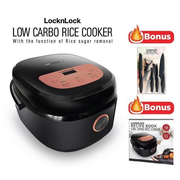 Lock N Lock Low Carbo Rice Cooker 2L - Penanak Nasi Rendah Gula