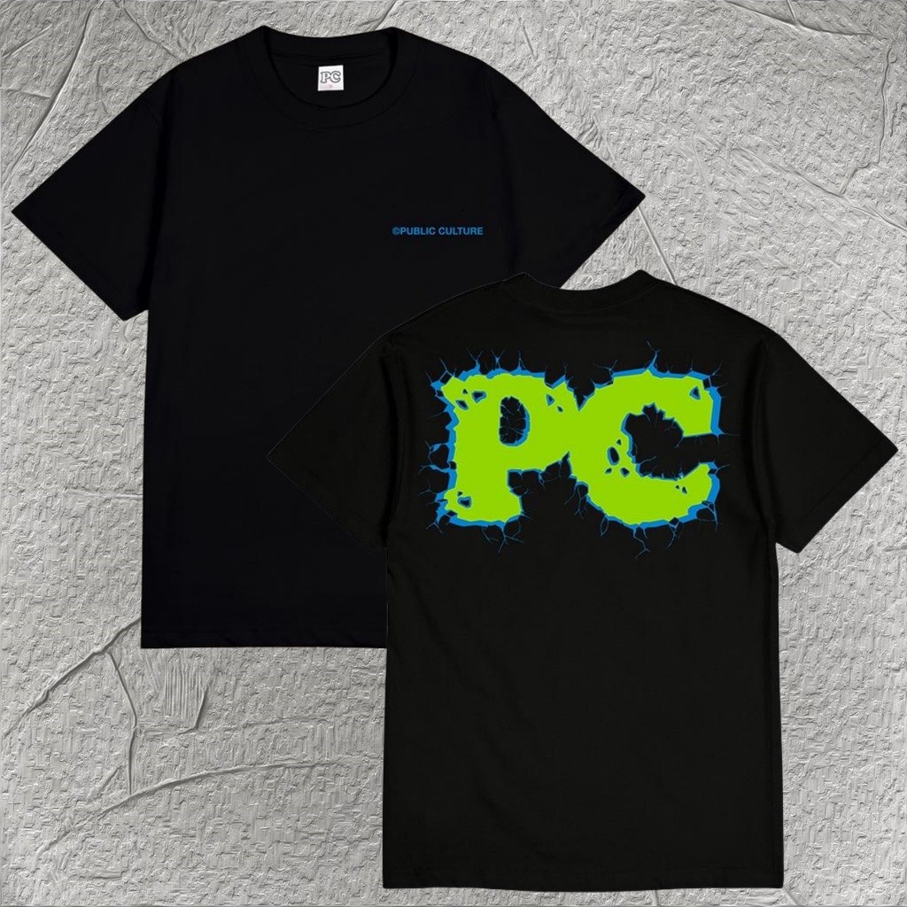 COD  Public Culture -  Crack Tee - Black Fashion T-Shirt