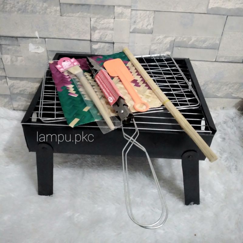 Panggangan Portable Bakaran Sate Ikan Ayam Sosis Bakar Arang