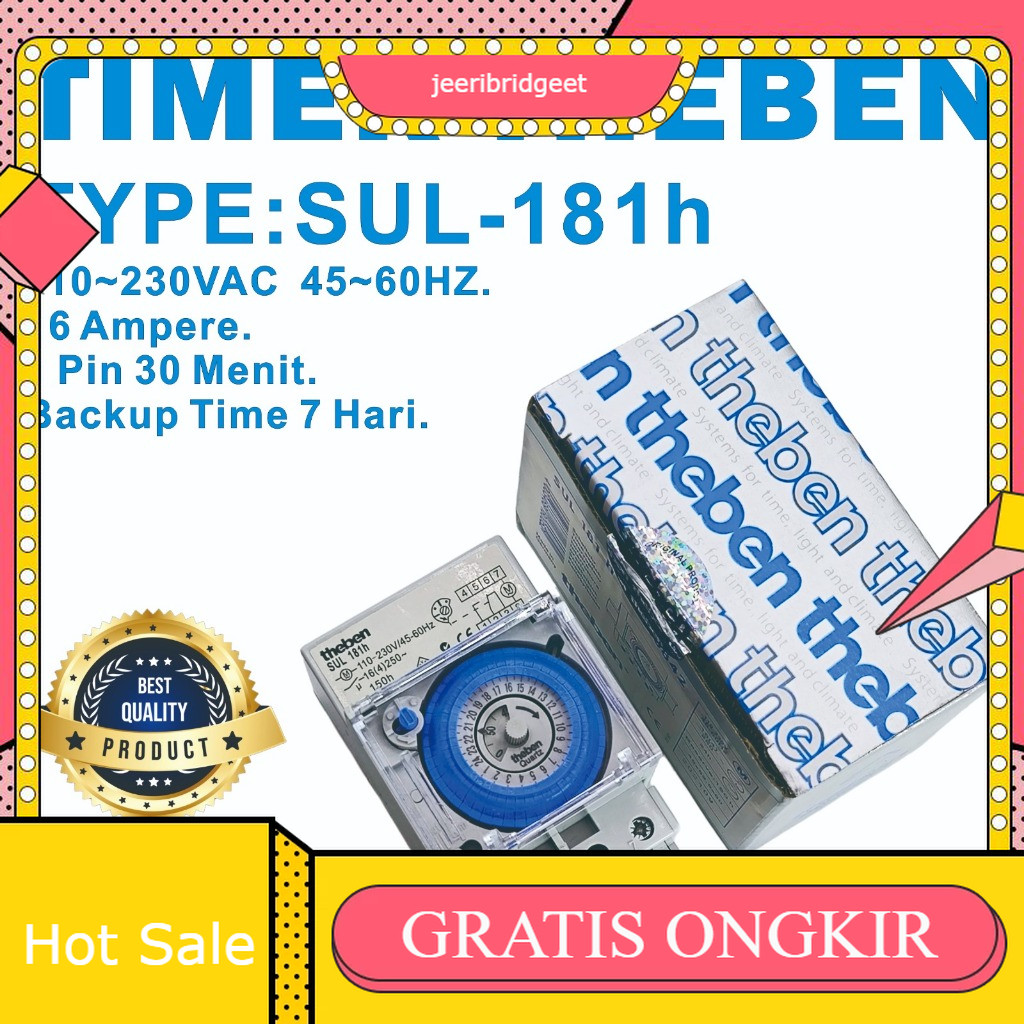 Timer Analog Theben SUL-181H 16A 24 Jam