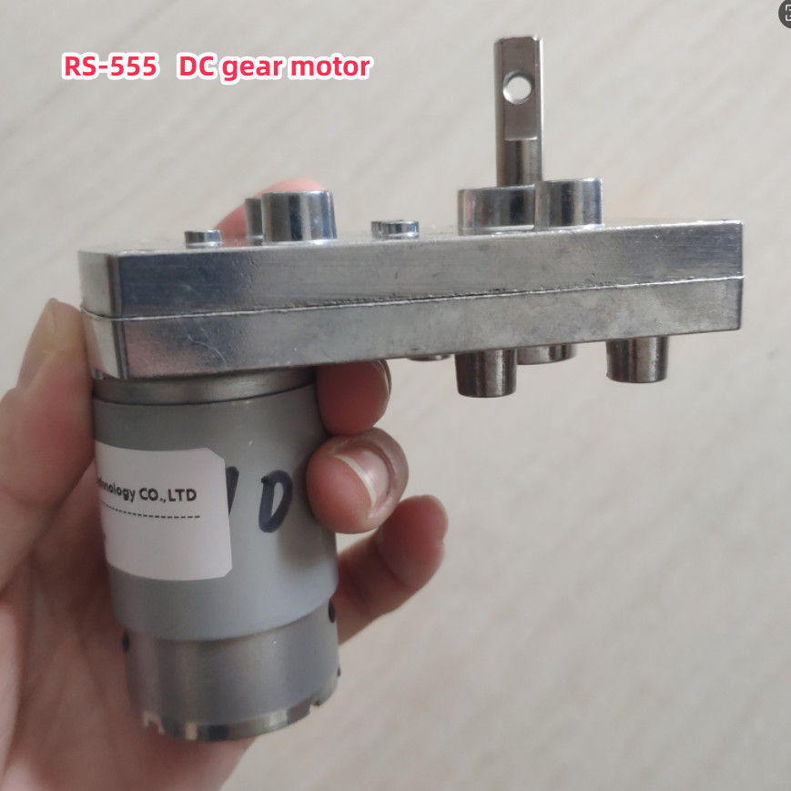 7-type 6V~24V 555 DC gear motor 12V 24V metal gears large power RS-555 DC motor~