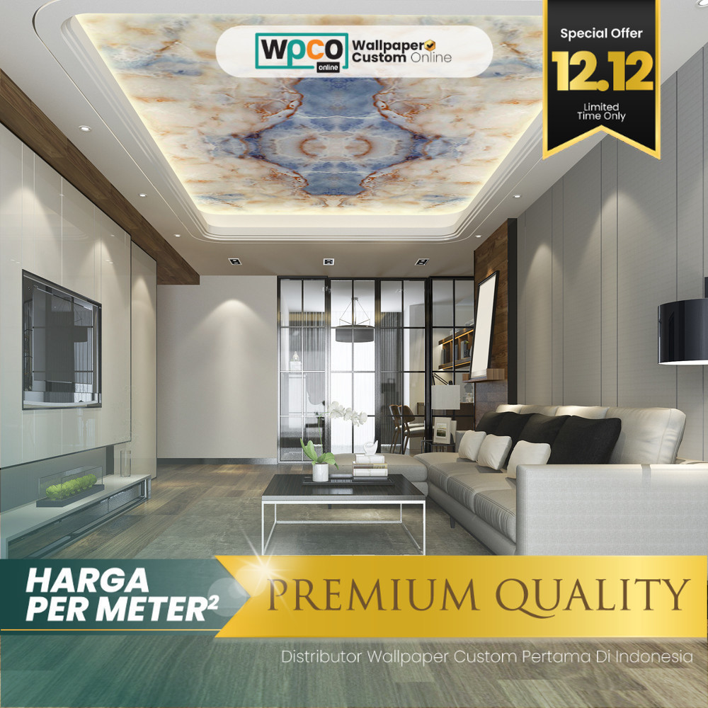 Wallpaper Plafon - Wallpaper Plafon Ruang Tamu - Wallpaper Plafon Gambar Langit Awan - Wallpaper Pla