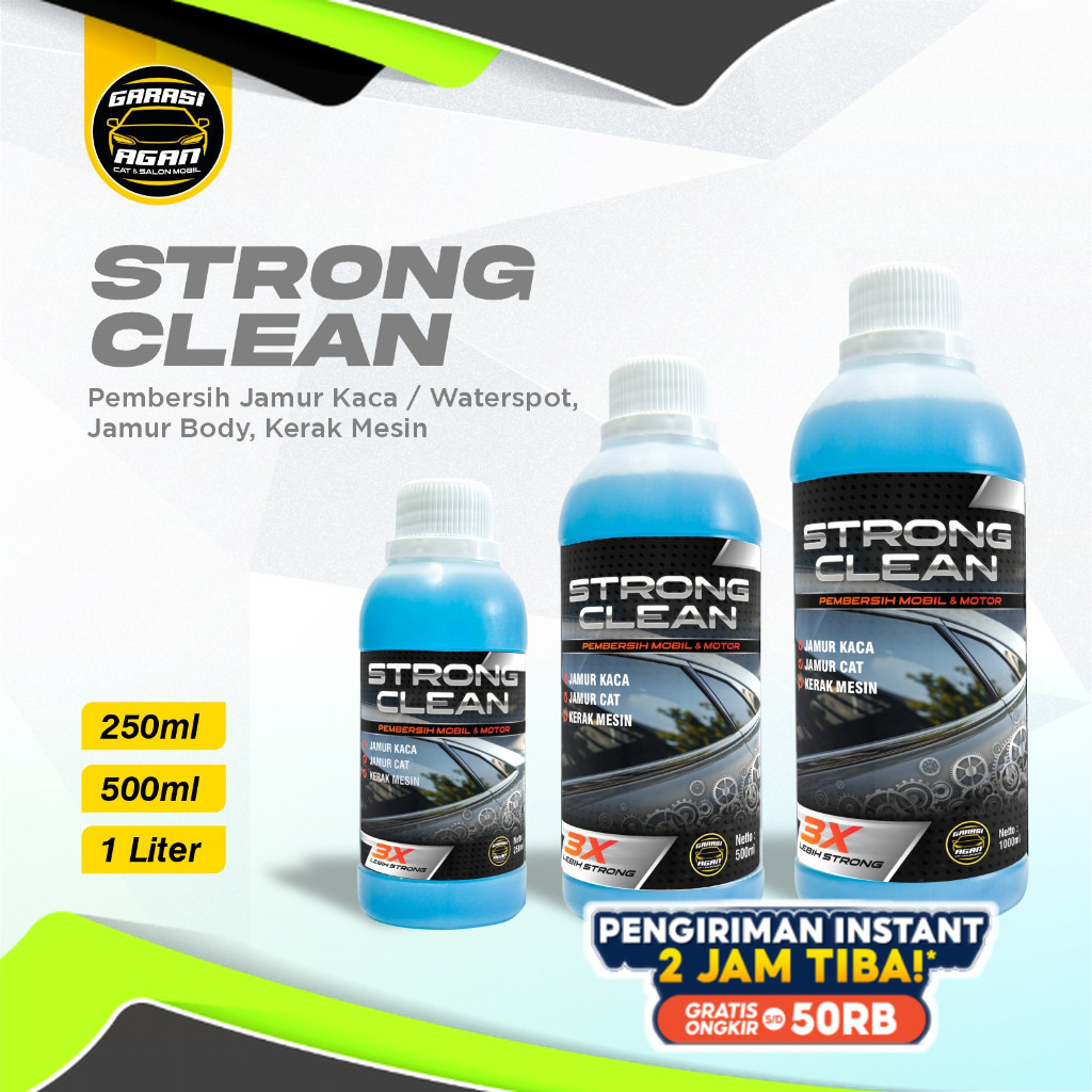 GARASI AGAN JAKARTA STRONG CLEAN Original Pembersih Jamur Kaca Ruang Mesin Kerak Body Mobil Dan Moto