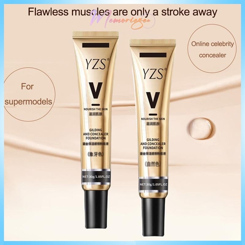 YZS Light Concealer Liquid Foundation Full Cover Moisturizing Flawless Lightening Base Makeup Founda