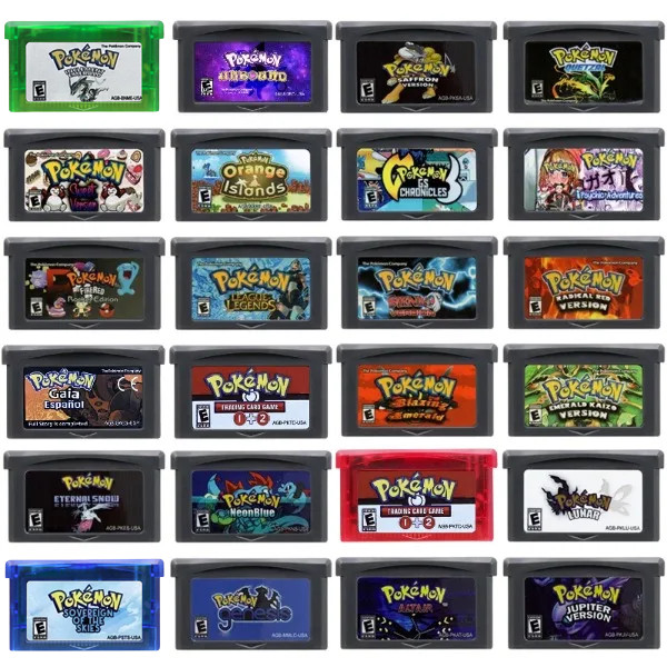 Pokemon Series GBA Game Cartridge Sweet FireRed Rocket Unbound Racal Red Gaia Quetzal for GBA