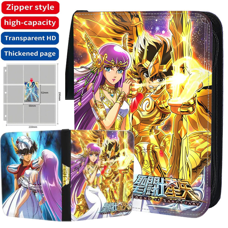 9 Pocket Saint Seiya Card Binder Collector Book Folder Zipper Anime Trang Game Card Album Holder Col