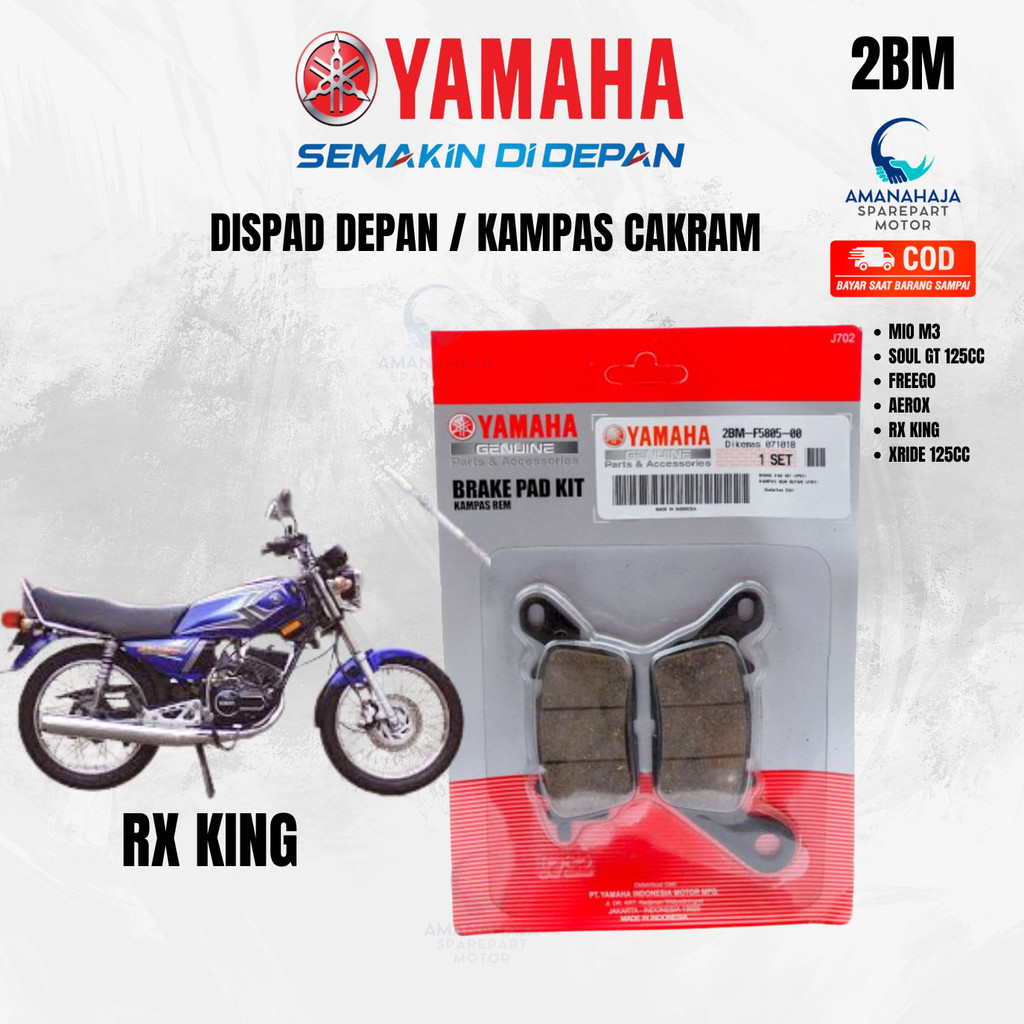 (GARANSI) ORI KAMPAS REM (DISK) CAKRAM DISPAD DEPAN RX KING (2BM) | SPAREPART ORIGINAL SUKU CADANG S