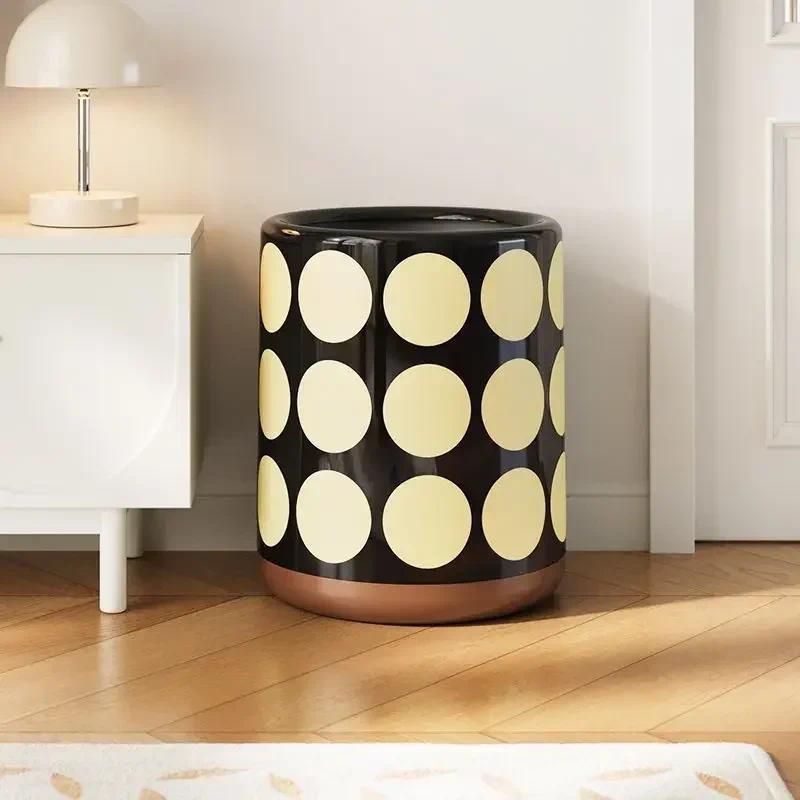 Trash Can Double Layer Large Trash Bin Living Room Modern Wastebasket Bedroom Kitchen Litter Bins Re
