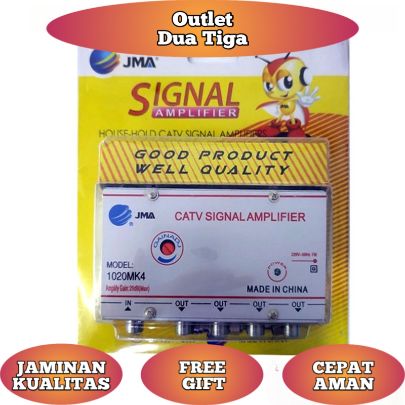 Splitter Booster Antena TV Cabang Antena Pararel CATV Signal Amplifier
