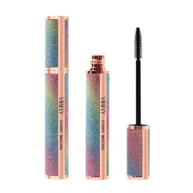 VIBELY Starry Sky Long Mascara tebal, melengkung, tahan air, tahan lama, tahan keringat dan tidak be