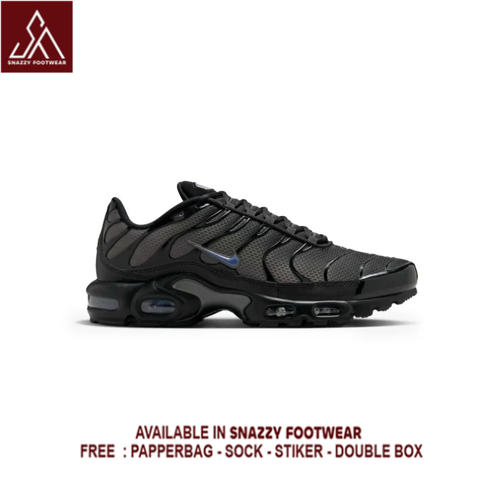 Sepatu Sneakers Nike Air Max Plus TN Black Diffused Blue 100% Original Unisex