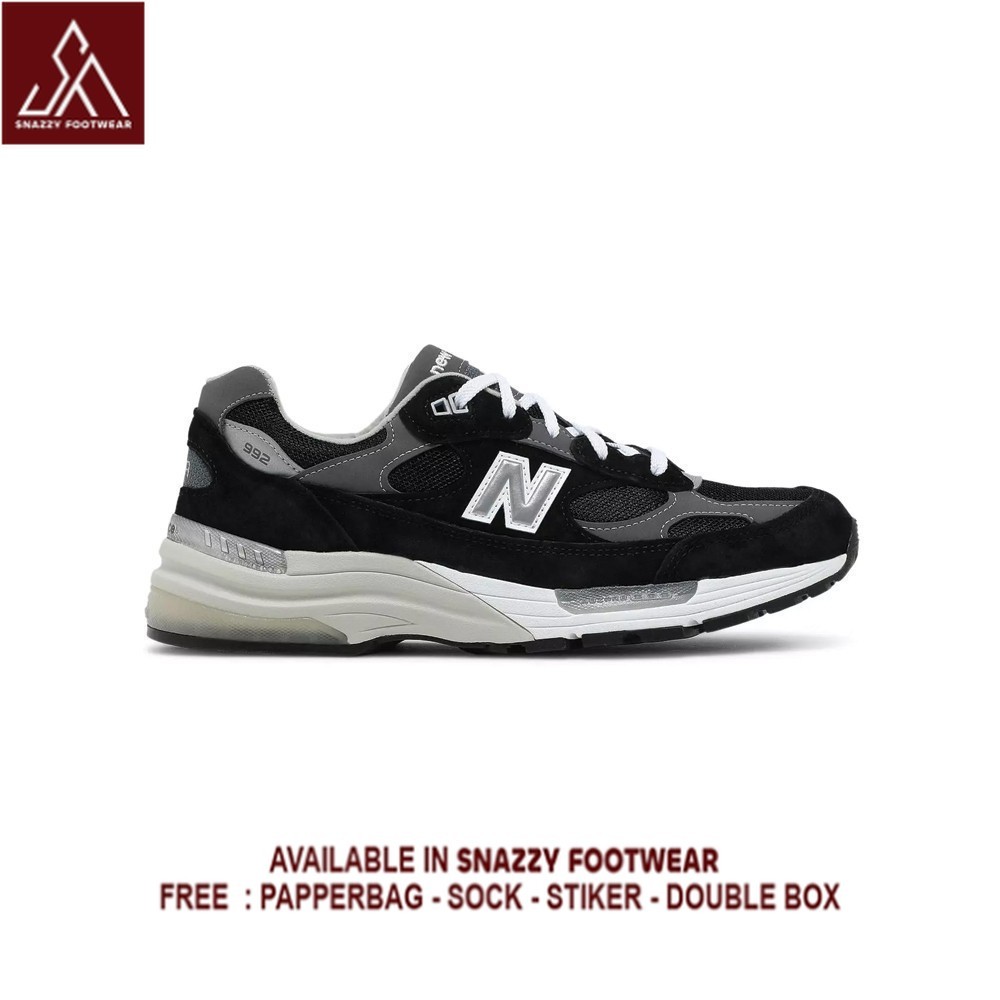 Sepatu Sneakers New Balance  992 BL Black Grey 1005 100% Original Unisex