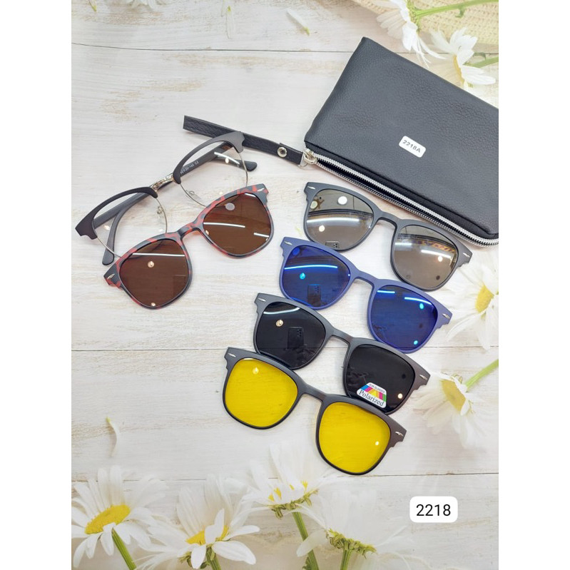 TERMURAHHH   frame kacamata magnet clip on free 5 lensa klip on magnetik