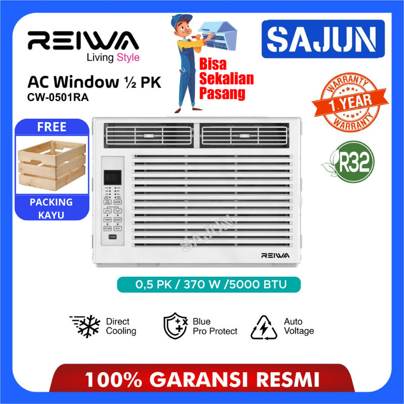 PROMO REIWA AC Window 1/2 PK CW-0501RA AC Low Watt 0,5 PK AC Window Reiwa 1/2 PK FREE PACKING KAYU K