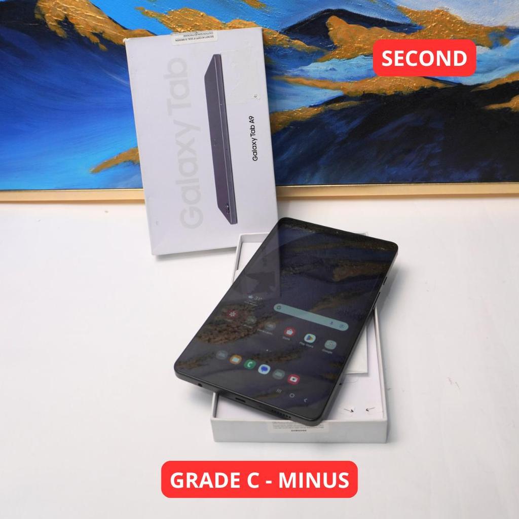 SAMSUNG TAB A9 4/64 GB (4G) GRADE C - MINUS HP SECOND ORIGINAL SINAR MUTIARA CELL
