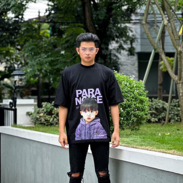 Paranoise Purple Kid hoodie tee P-048