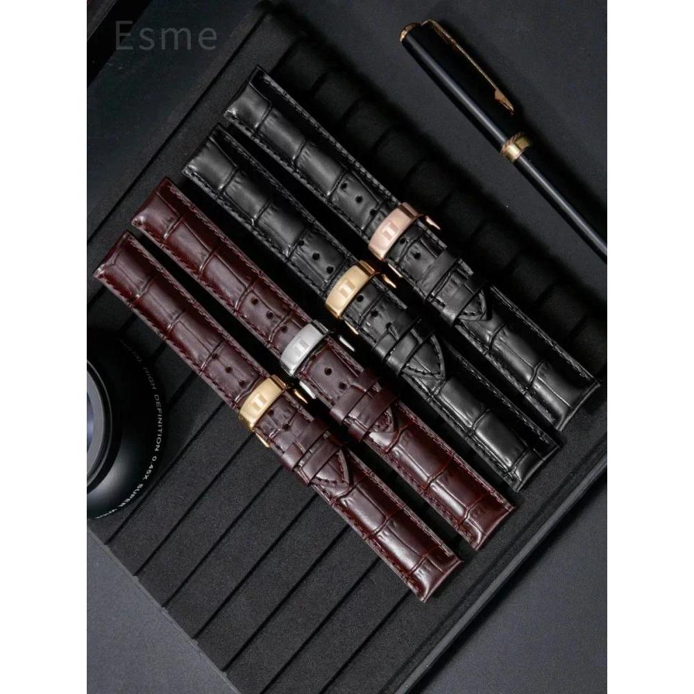 For Tissot Le Locle 1853 Junya Duruer Starfish Watchband Black Brown Leather Men Watch Band Women Co