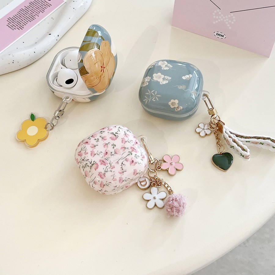 colourful flower For Samsung Galaxy Buds FE / buds2pro /Buds Core/buds live Case Earphone silicone c