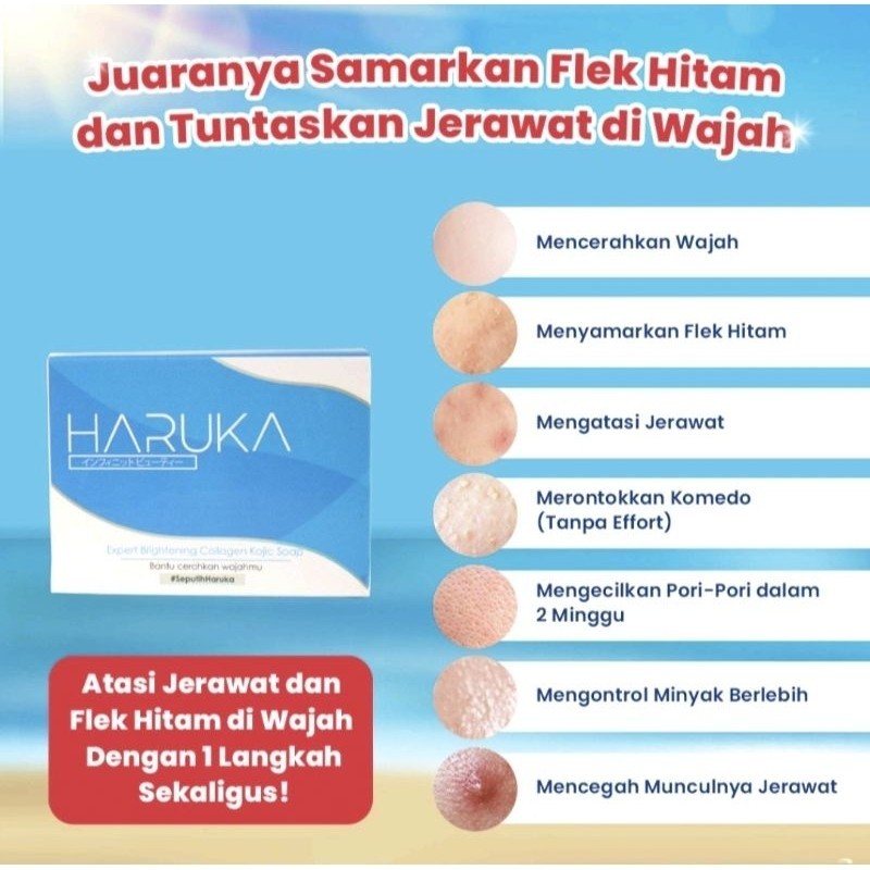 Sabun Pemutih Haruka Collagen Soap Seputih Haruka Skincare