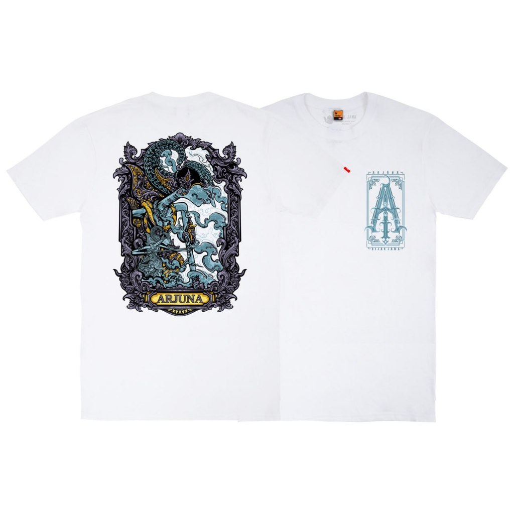 (COD) BIJAK JAWA Kaos Wayang Arjuna Lengan Pendek