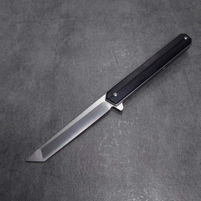 D2 Portable Folding Knife / Pisau Lipat EDC Survival Bushcraft - Hitam