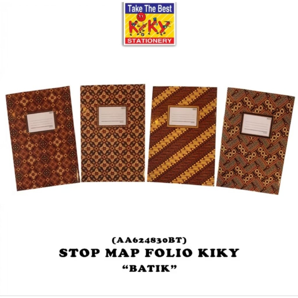 Stopmap Kertas Batik KiKi/Map Batik Kiki Folio ( 1pak/10pcs )
