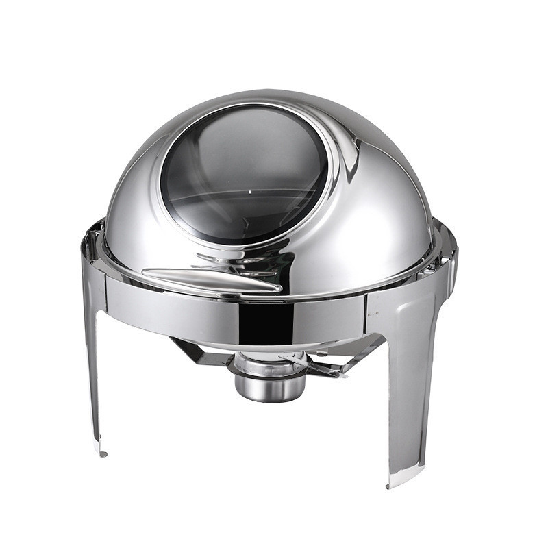 KITCHEN HOUSE ID - RollTop Bulat Prasmanan Chaving Dish Bulat stainless Tempat Menaruh Makanan Prasm