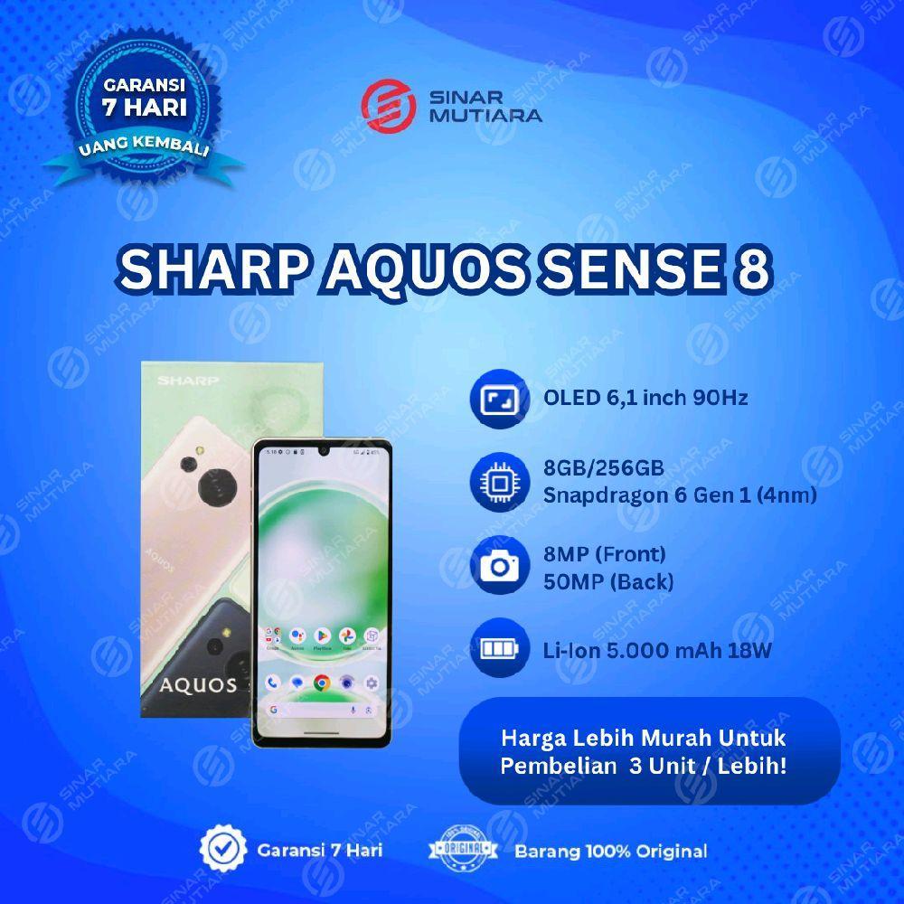 SHARP AQUOS SENSE 8 8/256 GB HP SECOND ORIGINAL SINAR MUTIARA CELL