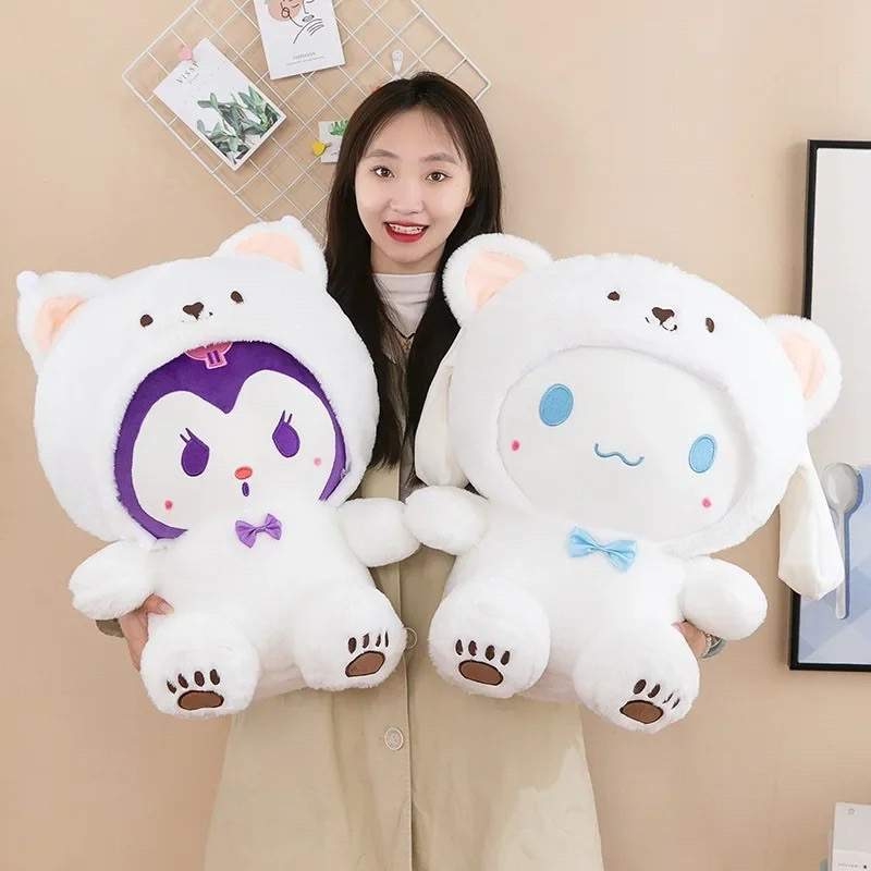 MAGNUM9 Boneka terbaru Original//Kawaii 35cm Sanrio Jade Dog Kuromi Dressing Doll Plush Toy Stuffed/