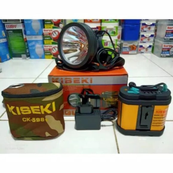 baru Senter Kepala 100 Watt Kiseki CK-598 Bisa Aki dan Power Bank