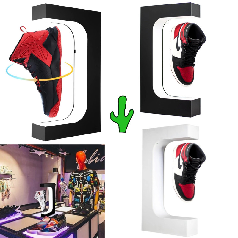 Levitating Lamp Magnetic Shoes Display 360 Degree Rotating Floating / Alat Display Sepatu Melayang B