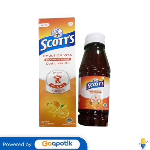 Scott'S Emulsion Vita Rasa Jeruk Sirup 200 Ml Botol