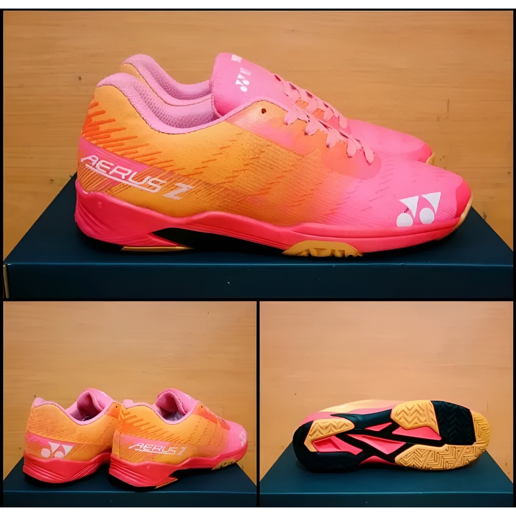 Yonex Power Cushion Aerus 3 Pink Wanita / sepatu badminton cewek / sepatu bulutangkis yonex Aerus / 