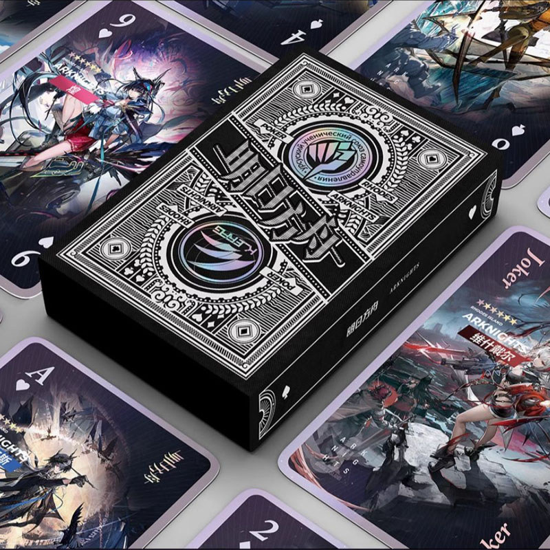 54 Pcs/pack Game Arknights Paper Poker W Pepe Logos Shu Virtuosa Board Game Playing Cards Cosplay An