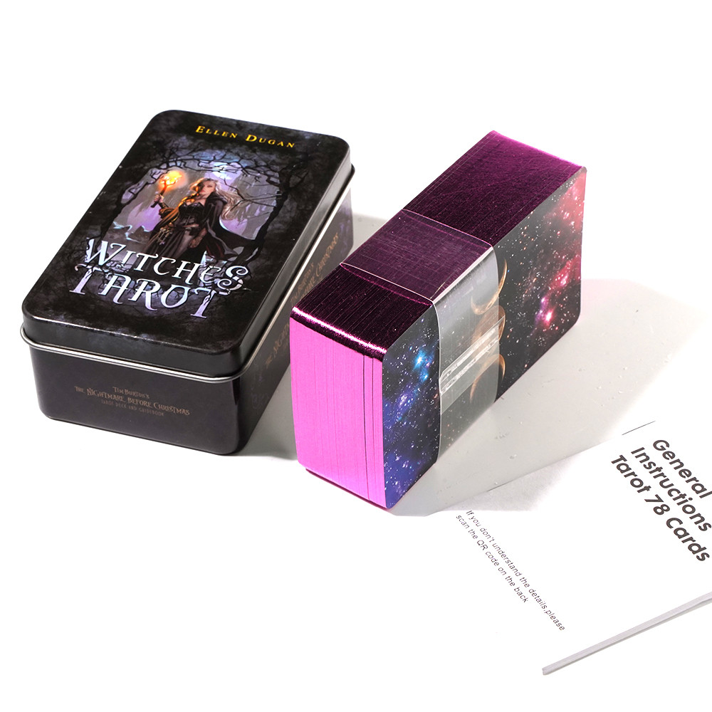 Wites Tarot Deck Tarot Beginner in a Tin Metal Box High Quality 78 Card Gilded Edge Paper Booklet Ba