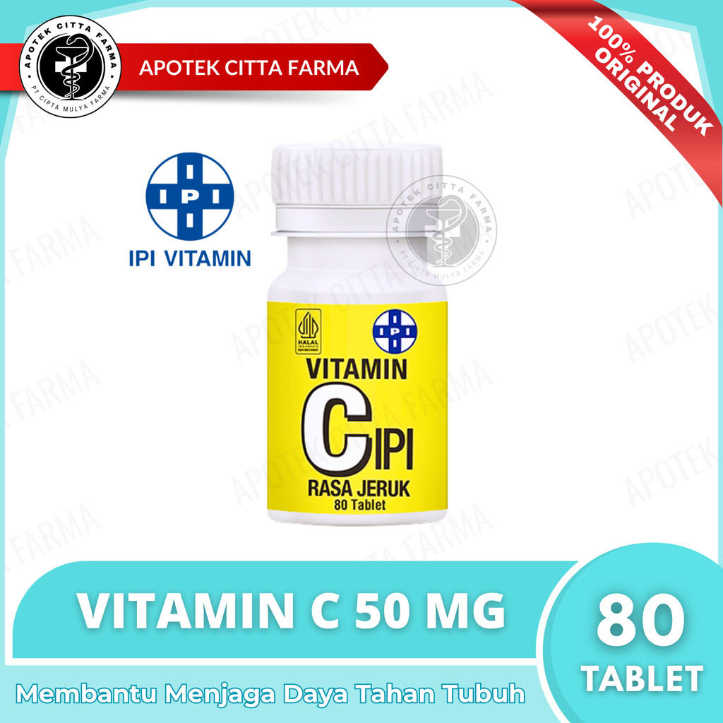 Ipi Vitamin C Botol @ 80 Tablet - Suplementasi Vitamin C