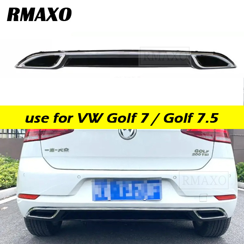 For VW Golf 7 Golf 7.5 2014-2018 MK7 MK7.5 ffuser Car Rear Bumper Lip Rear Spoiler
