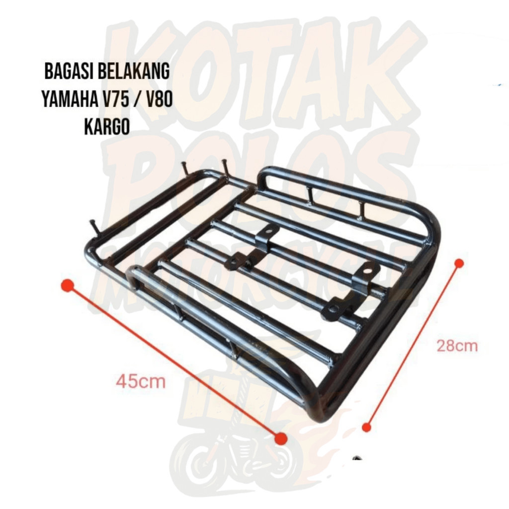 Besi Tatakan Backrak Rak Belakang Cargo Kargo yamaha V75 V80 JDM jok