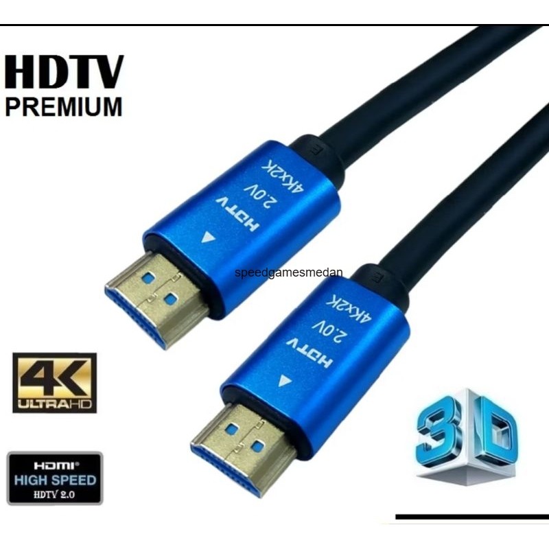 Hdmi kabel hdmi 4K Gold plated kabel ps3 pc proyektor ke tv 1.5m 2mtr HDMI