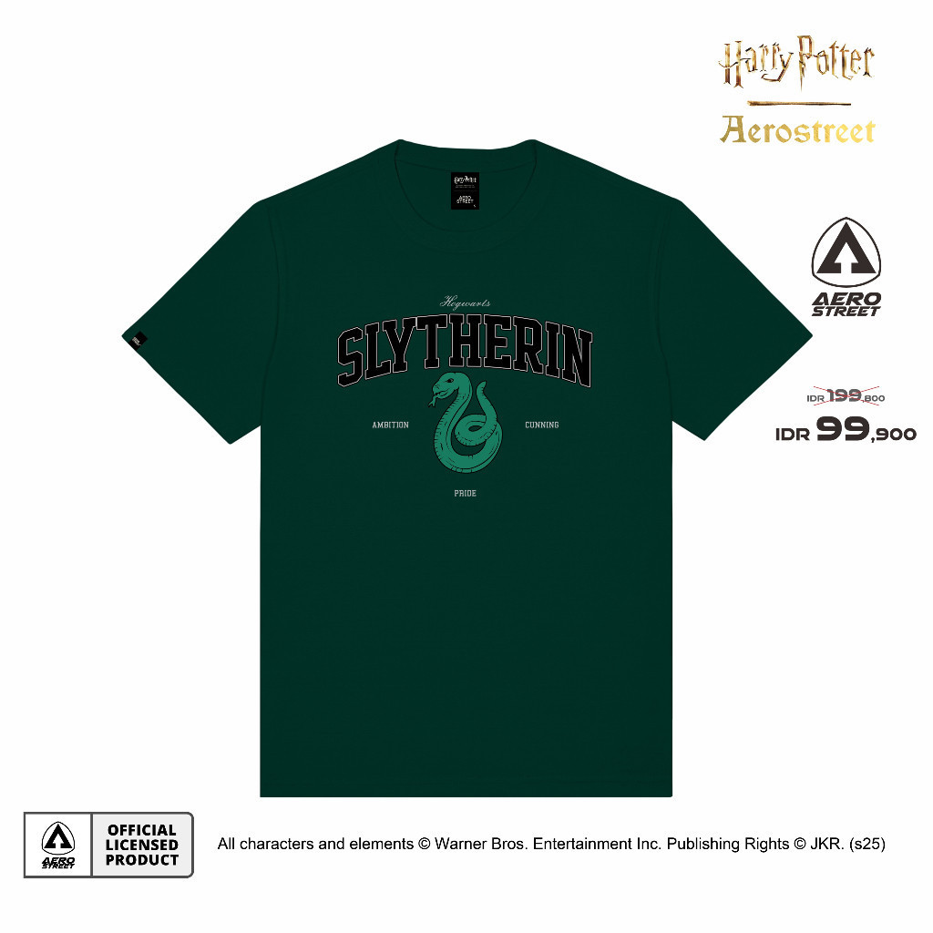 Aerostreet T Shirt Slytherin Hijau Botol Kaos ABBAA [MB]