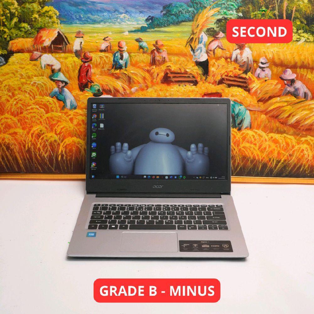 ACER ASPIRE A314-35 CELERON N5100 4 GB (14") GRADE B - MINUS LAPTOP SECOND ORIGINAL SINAR MUTIARA CE