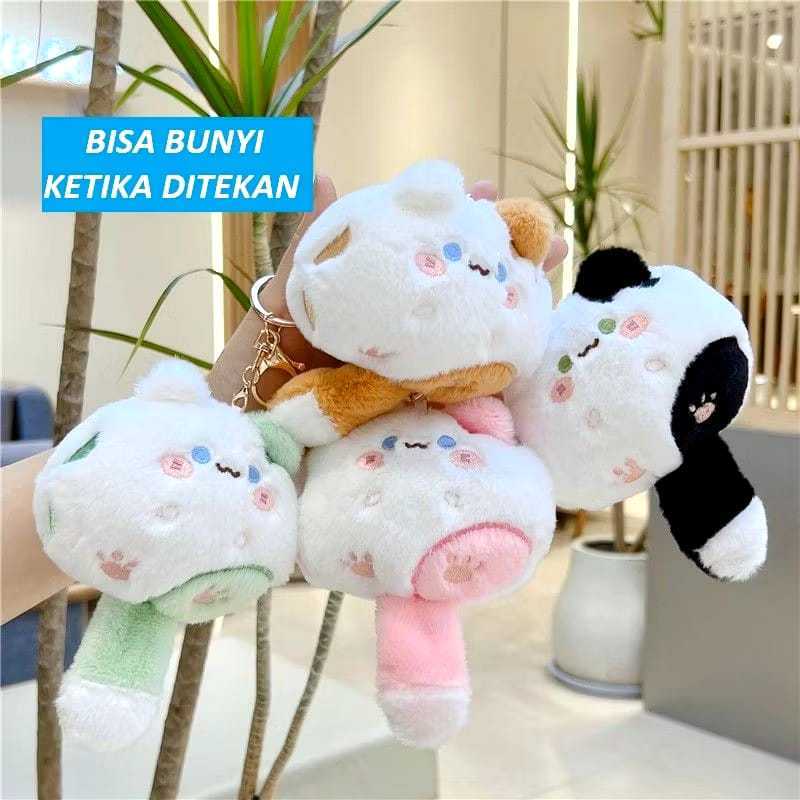 SGM BISA BUNYI Gantungan Kunci Cat Doll Keychain Bag Charm BISA BUNYI Gantungan Kunci Boneka Kucing 
