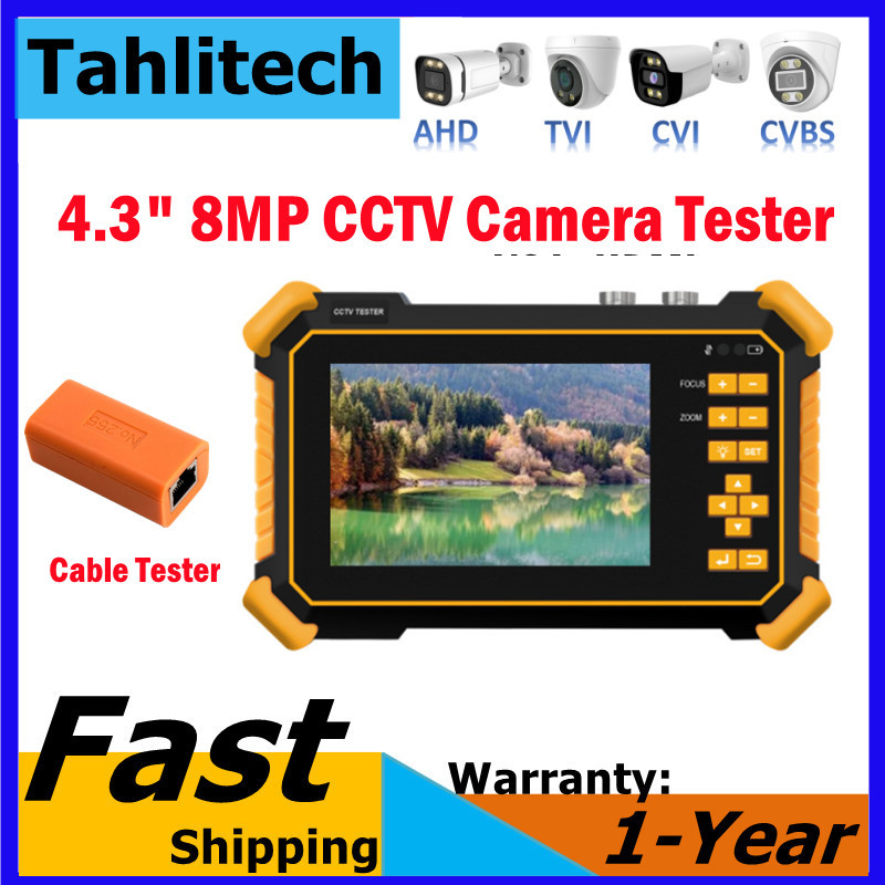8MP CCTV Security Camera Tester HD-2900 4.3In CCTV Monitor AHD/CVI/TVI CVBS Analog CCTV Cameras Test